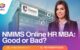 NMIMS Online HR MBA Good or Bad